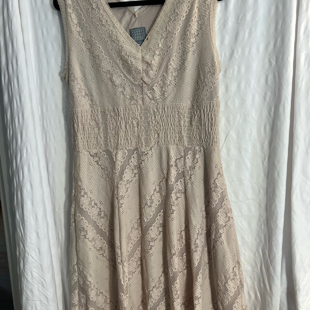 Off white lined lace dress